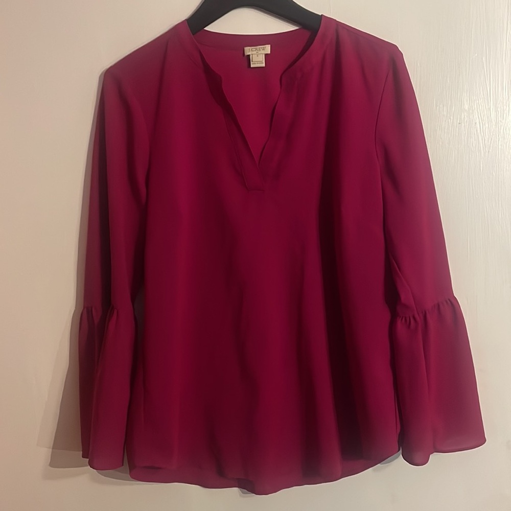 J crew, fuchsia blouse